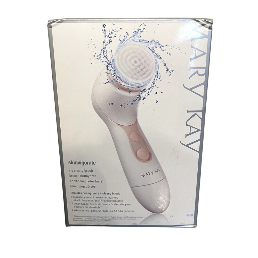 NIB Mary Kay Skinvigorate Cleansing Facial Skin Scrub Brush Massager Brush Heads